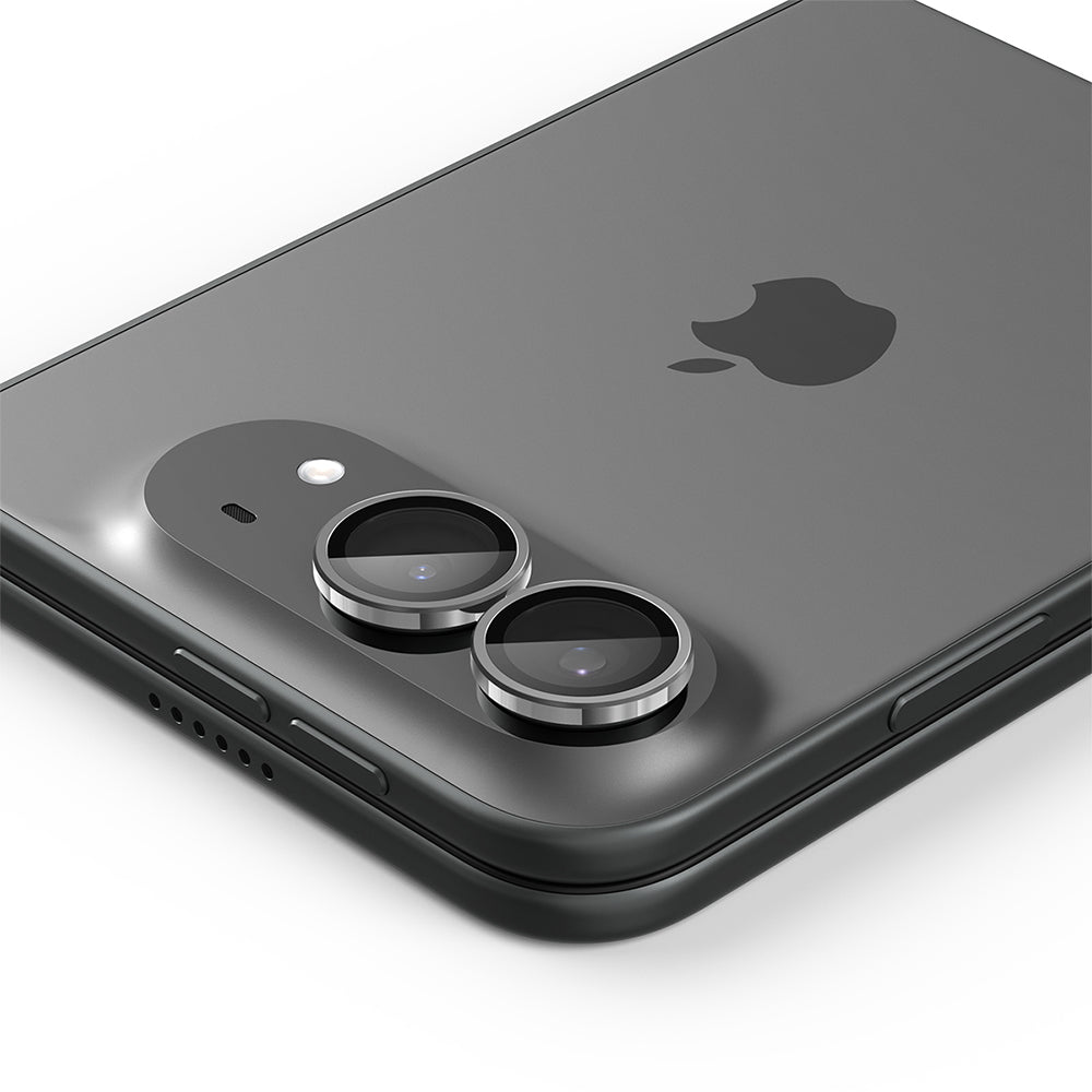 Spigen GlastR EZ FIT Optik Pro hátlapi kamera védőfólia Apple iPhone Duo számára, edzett üveg, 2 darabos készlet, szürke AGL12012