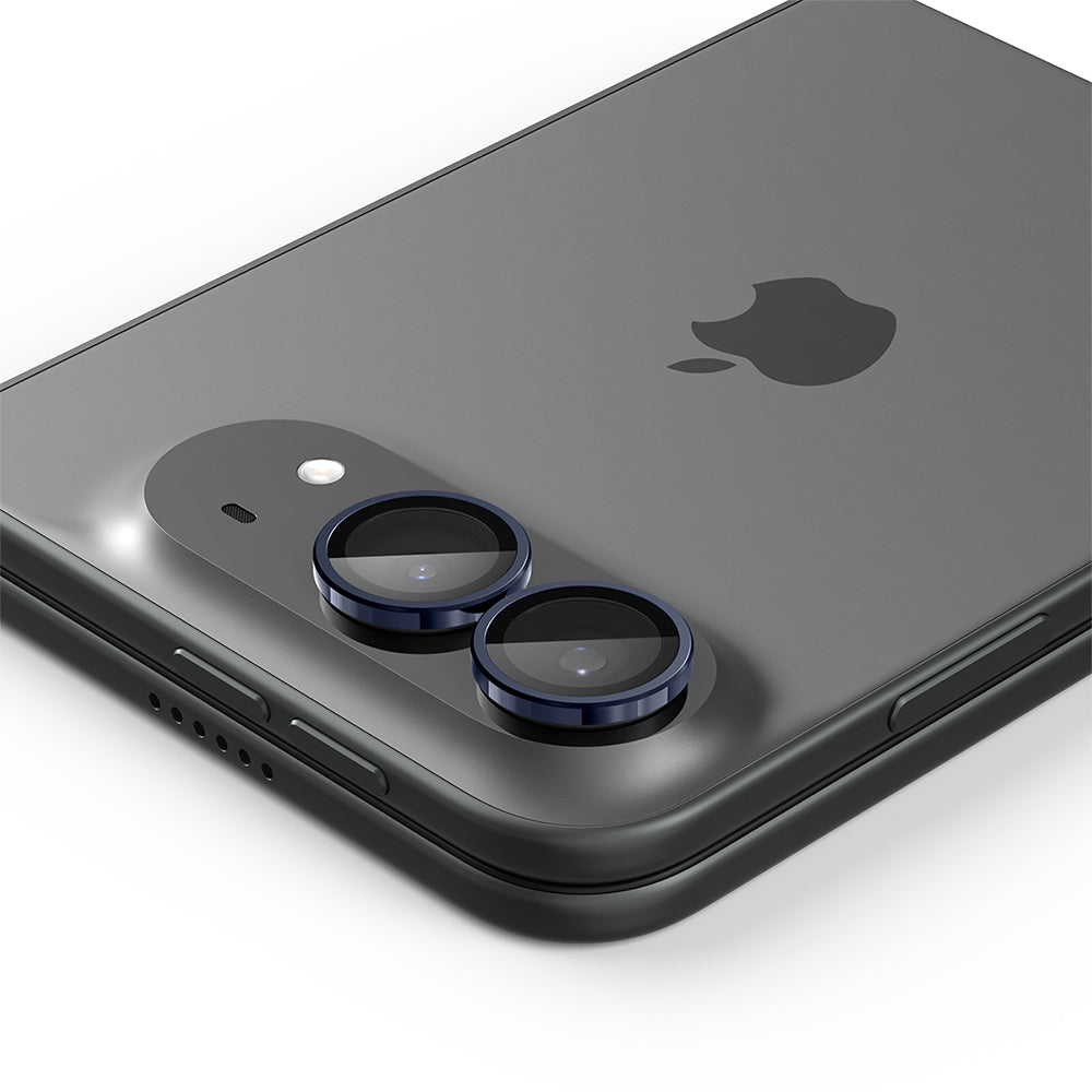 Spigen GlastR EZ FIT Optik Pro hátlapi kamera védőfólia Apple iPhone Duo-hoz, edzett üveg, 2 darabos készlet, tengerészkék AGL12011