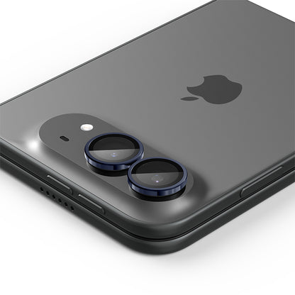Spigen GlastR EZ FIT Optik Pro hátlapi kamera védőfólia Apple iPhone Duo-hoz, edzett üveg, 2 darabos készlet, tengerészkék AGL12011