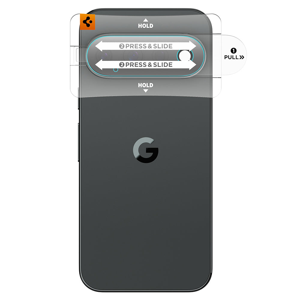 Spigen GlastR EZ FIT Optik Pro Rear Camera Protective Film for Google Pixel 11, Tempered Glass, Set of 2 pieces, Black AGL11479
