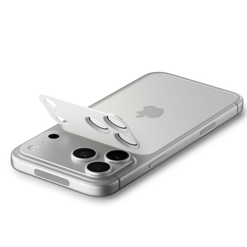 Hátsó kamera védőfólia Spigen GlastR EZ FIT Optik Pro XL Apple iPhone 17 Pro-hoz, Edzett Üveg, Ezüst AGL10647