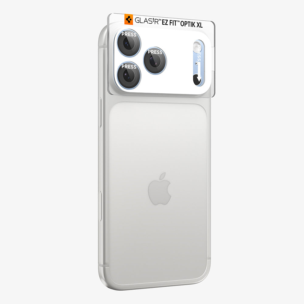 Spigen GlastR EZ FIT Optik Pro XL hátlapi kamera védőfólia Apple iPhone 18 Pro Max készülékhez, edzett üveg, kék AGL12041