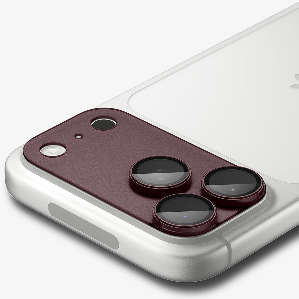 Spigen GlastR EZ FIT Optik Pro XL hátlapi kamera védőfólia Apple iPhone 18 Pro Max készülékhez, edzett üveg, bordó AGL12040