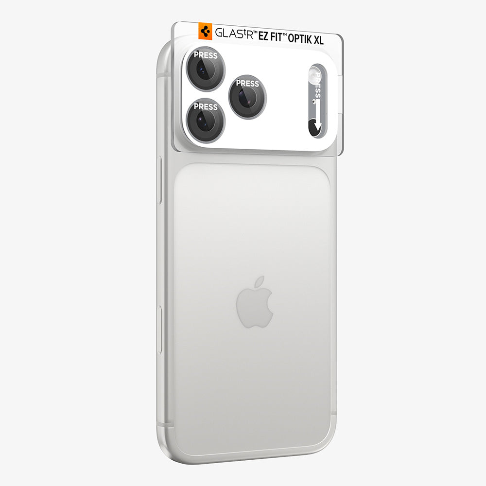 Spigen GlastR EZ FIT Optik Pro XL hátlapi kamera védőfólia Apple iPhone 18 Pro-hoz, edzett üveg, ezüst AGL12038