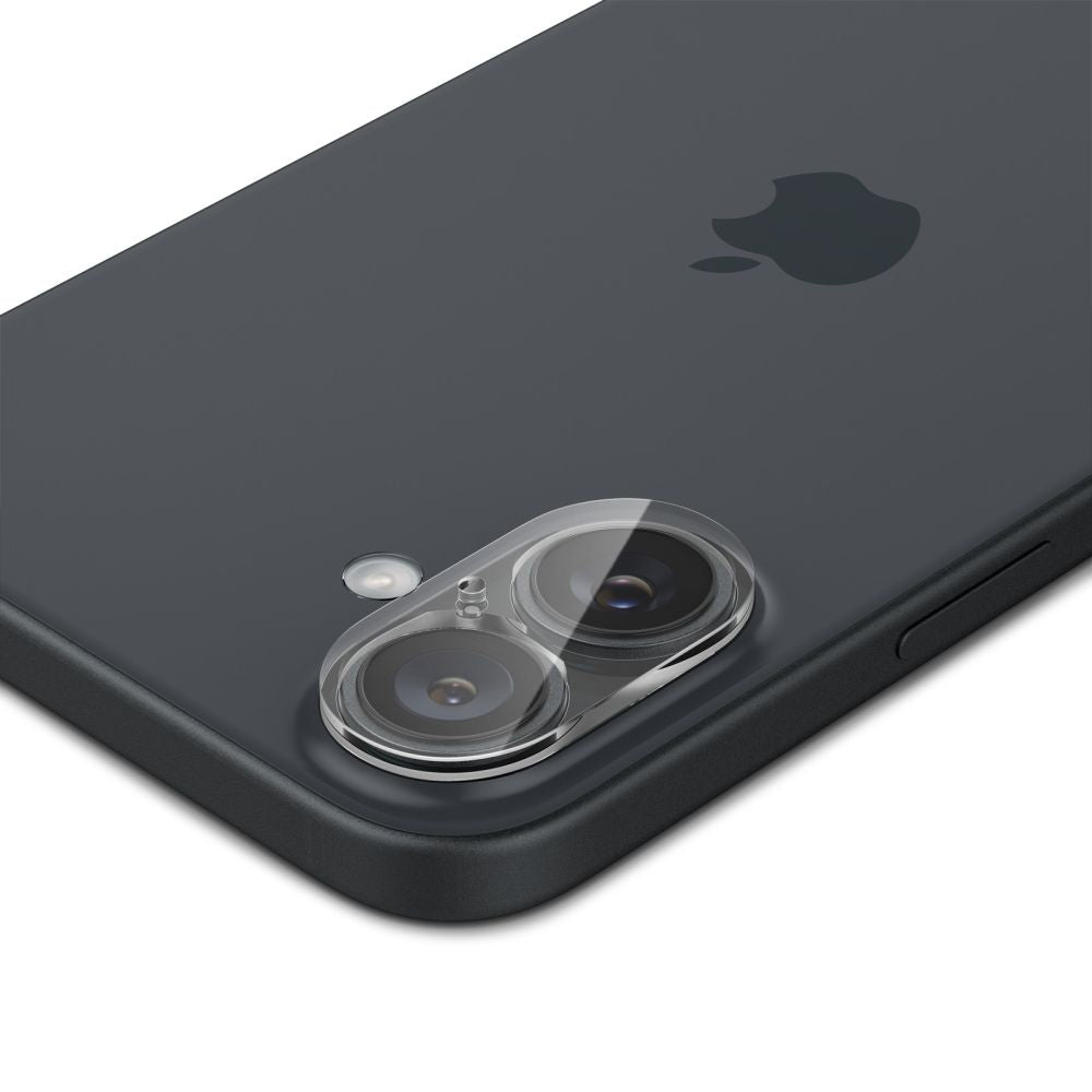 Spigen GlastR Optik hátlapi kamera védőfólia Apple iPhone 16 Plus / 16 készülékhez, edzett üveg, 2 darabos készlet, átlátszó AGL07923