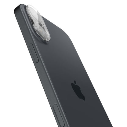 Spigen GlastR Optik hátlapi kamera védőfólia Apple iPhone 16 Plus / 16 készülékhez, edzett üveg, 2 darabos készlet, átlátszó AGL07923