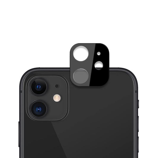 Techsuit hátlapi kameravédő fólia Apple iPhone 12-höz, edzett üveg, fekete