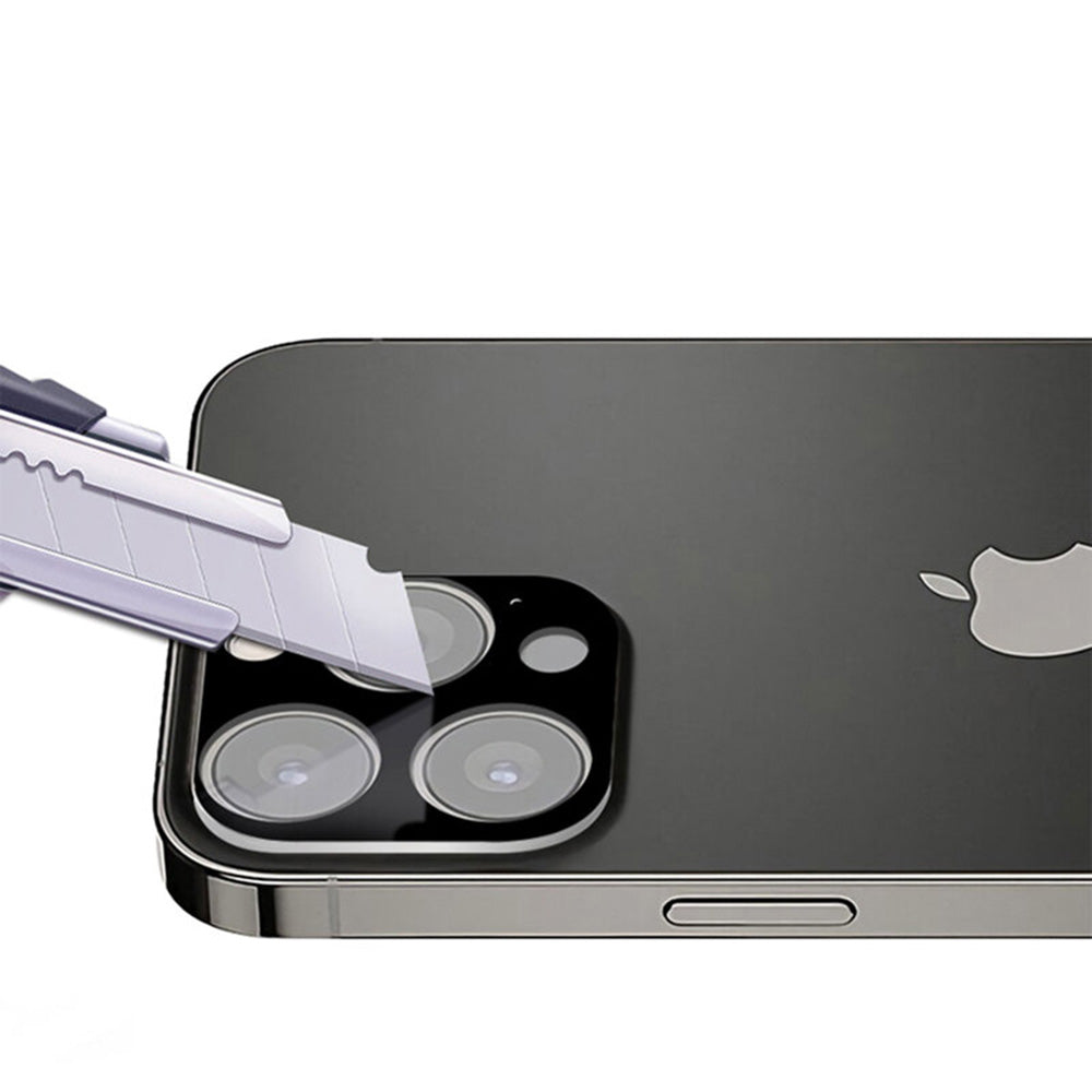 Techsuit hátlapi kameravédő fólia Apple iPhone 13 Pro Max / 13 Pro készülékhez, edzett üveg, fekete