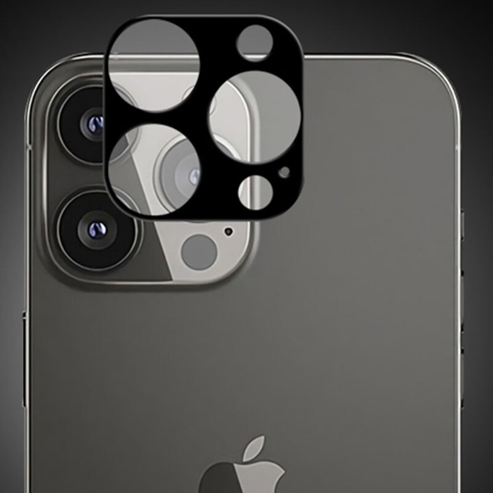 Techsuit hátlapi kameravédő fólia Apple iPhone 13 Pro Max / 13 Pro készülékhez, edzett üveg, fekete