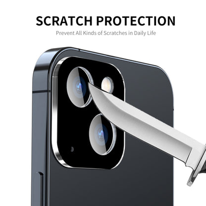 Techsuit Rear Camera Protective Film for Apple iPhone 15 Plus / 15, Tempered Glass, Black