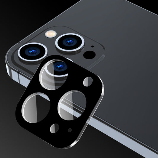 Techsuit hátlapi kamera védőfólia Apple iPhone 15 Pro Max / 15 Pro készülékhez, edzett üveg, fekete