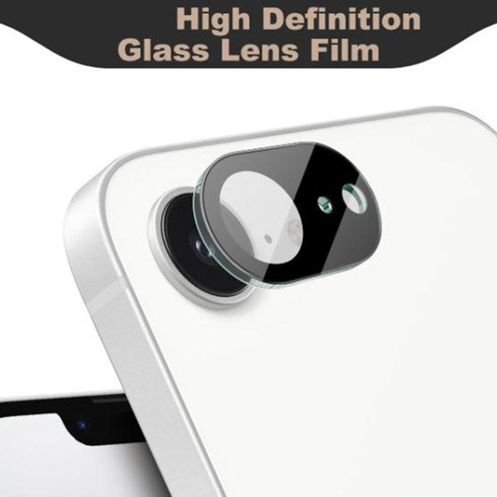 Techsuit hátlapi kamera védőfólia Apple iPhone 17e / 16e készülékhez, edzett üveg, fekete