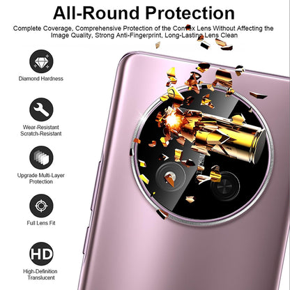 Techsuit hátlapi kameravédő fólia Honor X9c / Magic7 Lite készülékhez, edzett üveg, fekete