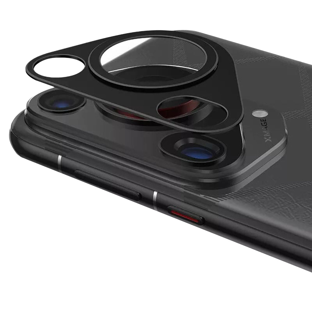 Techsuit hátsó kamera védőfólia Huawei Pura 70 Ultra készülékhez, Edzett üveg, Fekete