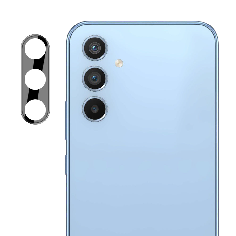 Techsuit hátsó kamera védőfólia Samsung Galaxy A34 A346 készülékhez, Edzett üveg, Fekete