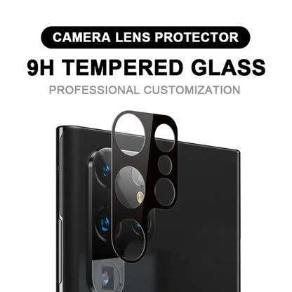 Techsuit hátlapi kameravédő fólia Samsung Galaxy S23 Ultra S918-hoz, edzett üveg, fekete