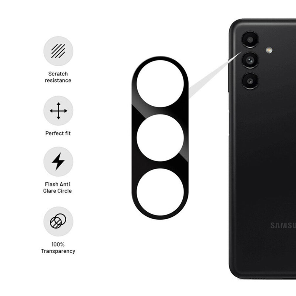 Techsuit hátlapi kameravédő fólia Samsung Galaxy S24+ S926-hoz, edzett üveg, fekete