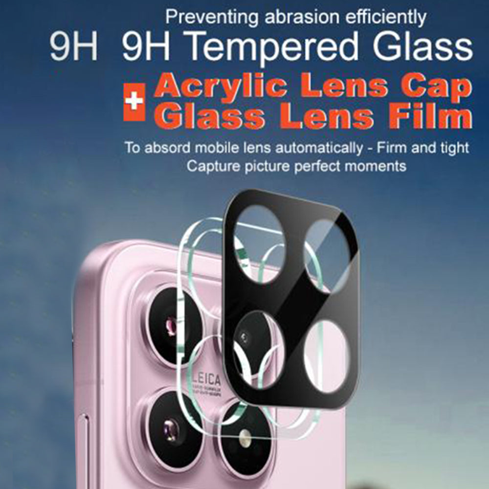 Techsuit hátsó kamera védőfólia Xiaomi 17-hez, Edzett üveg, Fekete