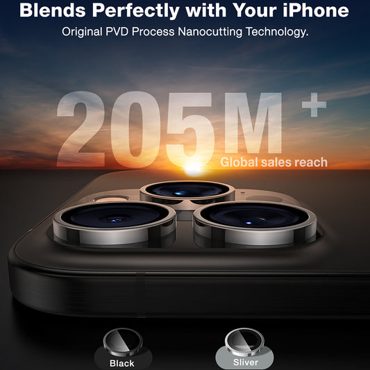 Torras Lensguard hátlapi kamera védőfólia Apple iPhone 16 Pro Max / 16 Pro készülékhez, edzett üveg, fémes szürke