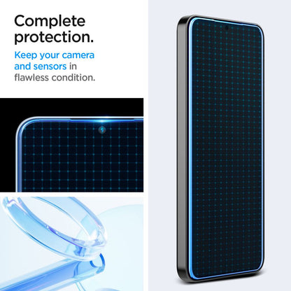 Spigen GlastR EZ FIT képernyővédő fólia Samsung Galaxy S25+ S936 / S24+ S926 készülékekhez, Edzett üveg, Teljes ragasztás, 2 darabos készlet AGL07432