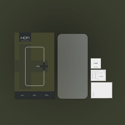 HOFI PRO+ képernyővédő fólia Apple iPhone 14 Pro-hoz, Edzett üveg, Teljes ragasztó, Fekete