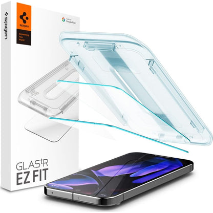 Spigen GlastR EZ FIT védőfólia Google Pixel 9 Pro XL-hez, Edzett üveg, Teljes ragasztás, 2 darabos készlet AGL08445
