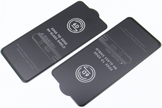 OEM képernyővédő fólia Apple iPhone 17e / 16e / 14 / 13 Pro készülékekhez, edzett üveg, teljes ragasztó, 10 darabos készlet, 6D, fekete