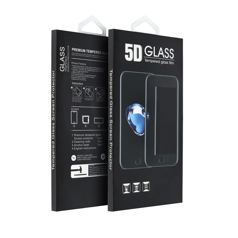 OEM Screen Protector for Motorola Moto G35, Tempered Glass, Full Glue, 5D, Black