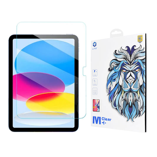 Clear Lito Classic képernyővédő fólia Apple iPad (2025) / (2022) számára, edzett üveg, teljes ragasztás, 2.5D