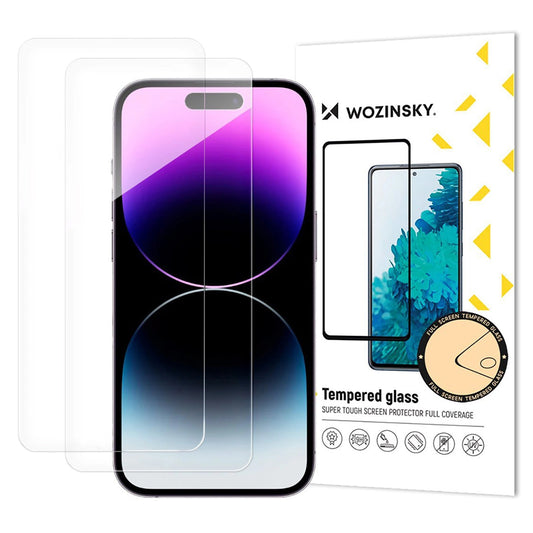 WZK képernyővédő fólia Apple iPhone 17 Air-hez, Edzett üveg, Teljes ragasztás, 2 darabos készlet