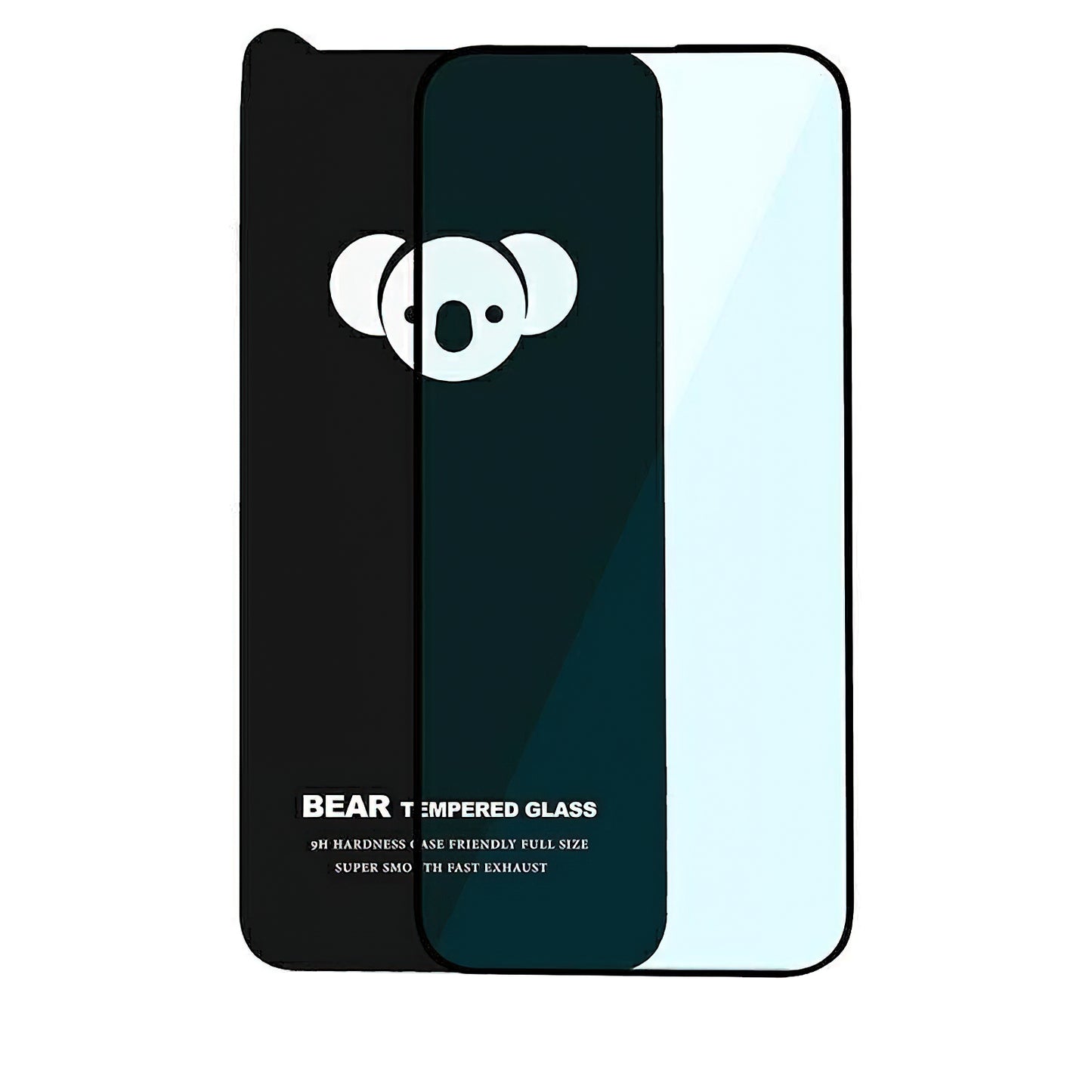 Bear HD képernyővédő fólia Apple iPhone 14 Pro Max-hoz, Edzett üveg, Teljes ragasztó, Fekete