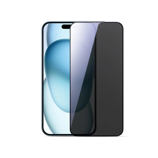 Privacy Joyroom JR-MLG0280 védőfólia Apple iPhone 16 / 15 készülékekhez, Edzett üveg, Teljes ragasztás, 2.5D