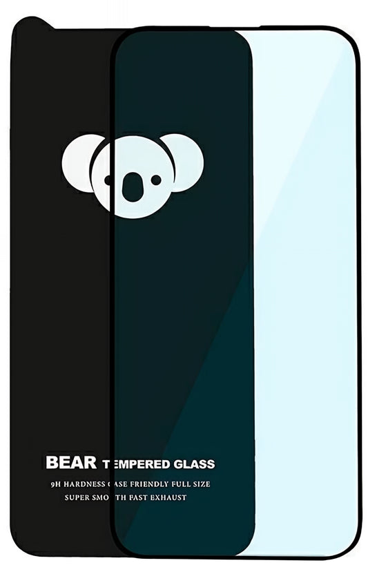 Bear HD képernyővédő fólia Apple iPhone 17 Air-hez, Edzett üveg, Teljes ragasztó, Fekete