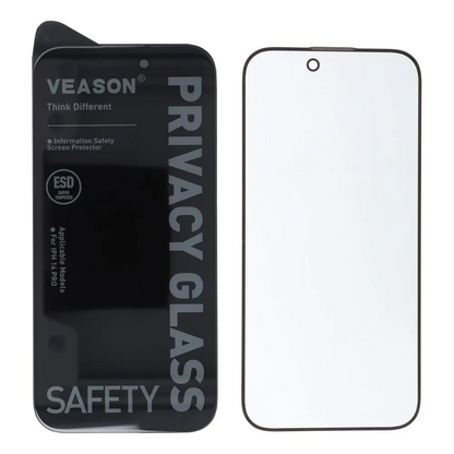 Veason Privacy képernyővédő fólia Apple iPhone 12 / 12 Pro készülékhez, edzett üveg, teljes ragasztó, 6D