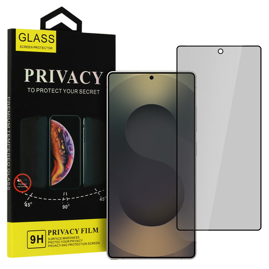 Privacy OEM Shield Screen képernyővédő fólia Samsung Galaxy S25 Ultra S938 készülékhez, edzett üveg, teljes ragasztóval