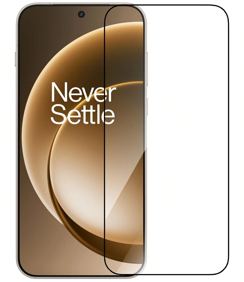 OnePlus 15 képernyővédő fólia, tükröződésmentes, edzett üveg, teljes ragasztóval, fekete 5431102121