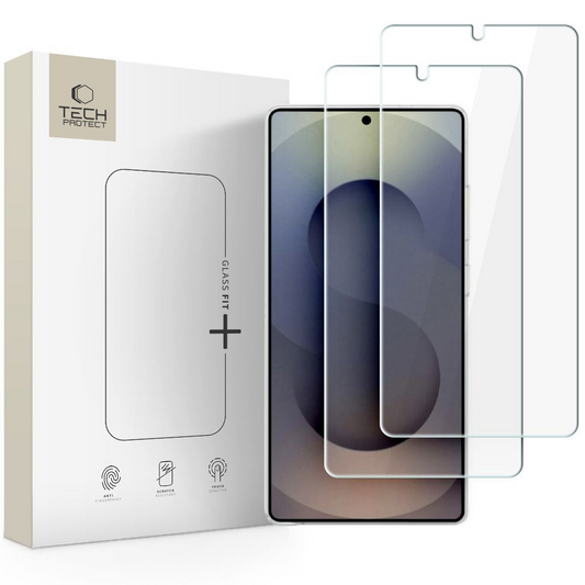 Tech-Protect FIT+ képernyővédő fólia Samsung Galaxy S26 Ultra S948 készülékhez, edzett üveg, teljes ragasztó, 2 darabos készlet