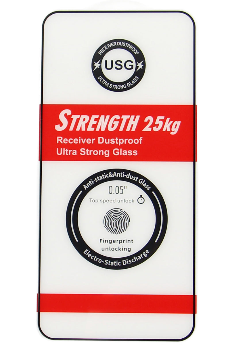 OEM Ultra Strong 25KG képernyővédő fólia Samsung Galaxy S24 Ultra S928-hoz, Edzett üveg, Teljes ragasztó, 2.5D, Fekete