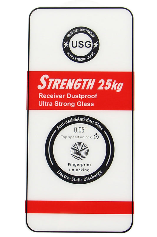 OEM Ultra Strong 25KG képernyővédő fólia Samsung Galaxy S26 S942 készülékhez, edzett üveg, teljes ragasztó, 2.5D, fekete