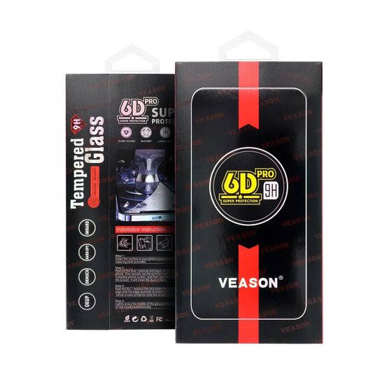 Veason PRO képernyővédő fólia Samsung Galaxy A56 A566 / A36 A366 készülékhez, edzett üveg, teljes ragasztó, 6D, fekete