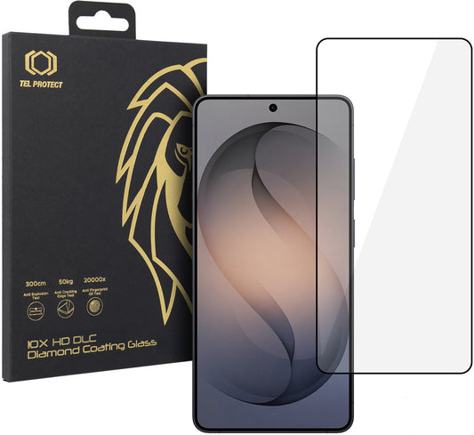 Tel Protect 10X HD DLC Diamond Coating képernyővédő fólia Samsung Galaxy S26 Ultra S948 készülékhez, edzett üveg, teljes felületén ragasztós, fekete