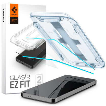 Spigen GlastR EZ FIT képernyővédő fólia Samsung Galaxy S25+ S936 / S24+ S926 készülékekhez, Edzett üveg, Teljes ragasztás, 2 darabos készlet AGL07432