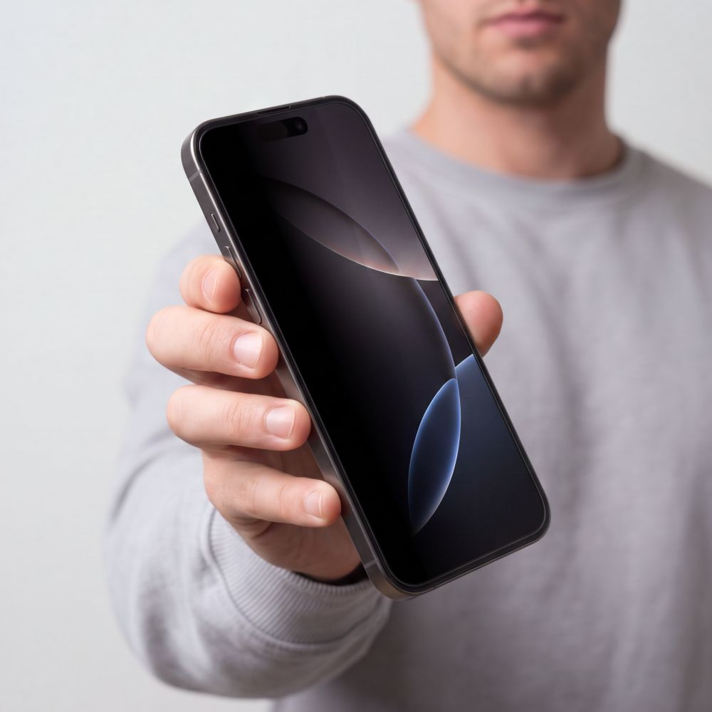 Privacy Tech-Protect OneTouch képernyővédő fólia Apple iPhone 18 Pro-hoz, edzett üveg, teljes ragasztó, 2 darabos készlet