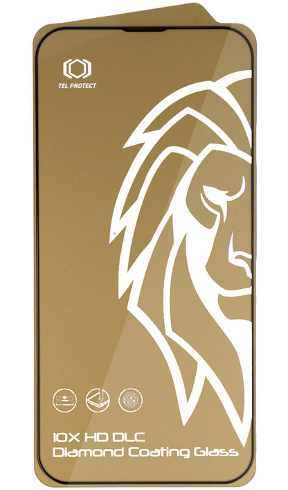Tel Protect 10X HD DLC Diamond Coating kijelzővédő fólia Apple iPhone 18 Pro Max / 17 Pro Max készülékhez, edzett üveg, teljes felületén ragasztós, fekete