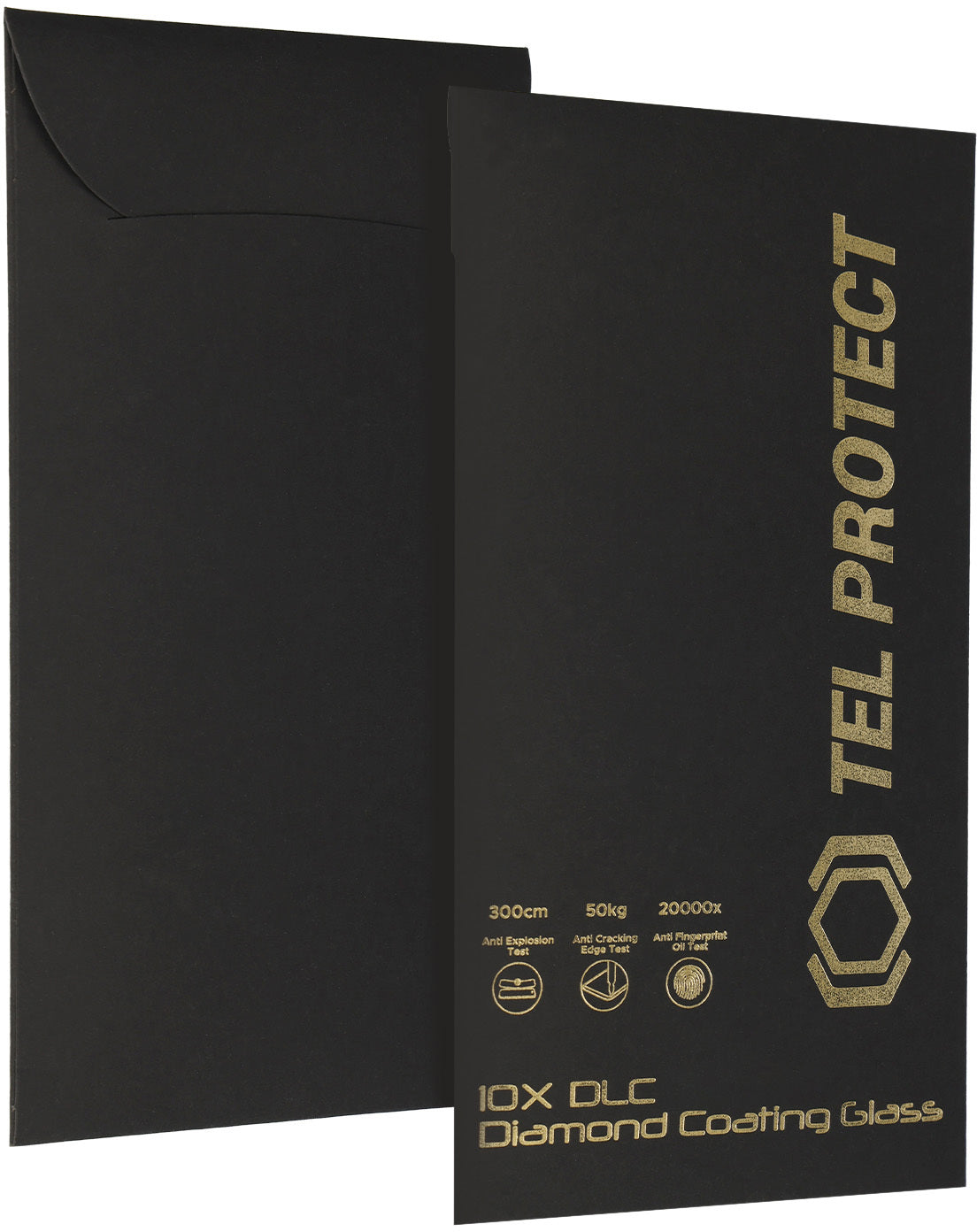 Tel Protect 10X HD DLC Diamond Coating kijelzővédő fólia Apple iPhone 18 Pro Max / 17 Pro Max készülékhez, edzett üveg, teljes felületén ragasztós, fekete