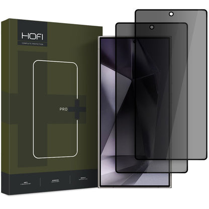 Privacy HOFI Glass PRO+ képernyővédő fólia Samsung Galaxy S25 Ultra S938-hoz, Edzett üveg, Teljes ragasztó, 2 darabos készlet
