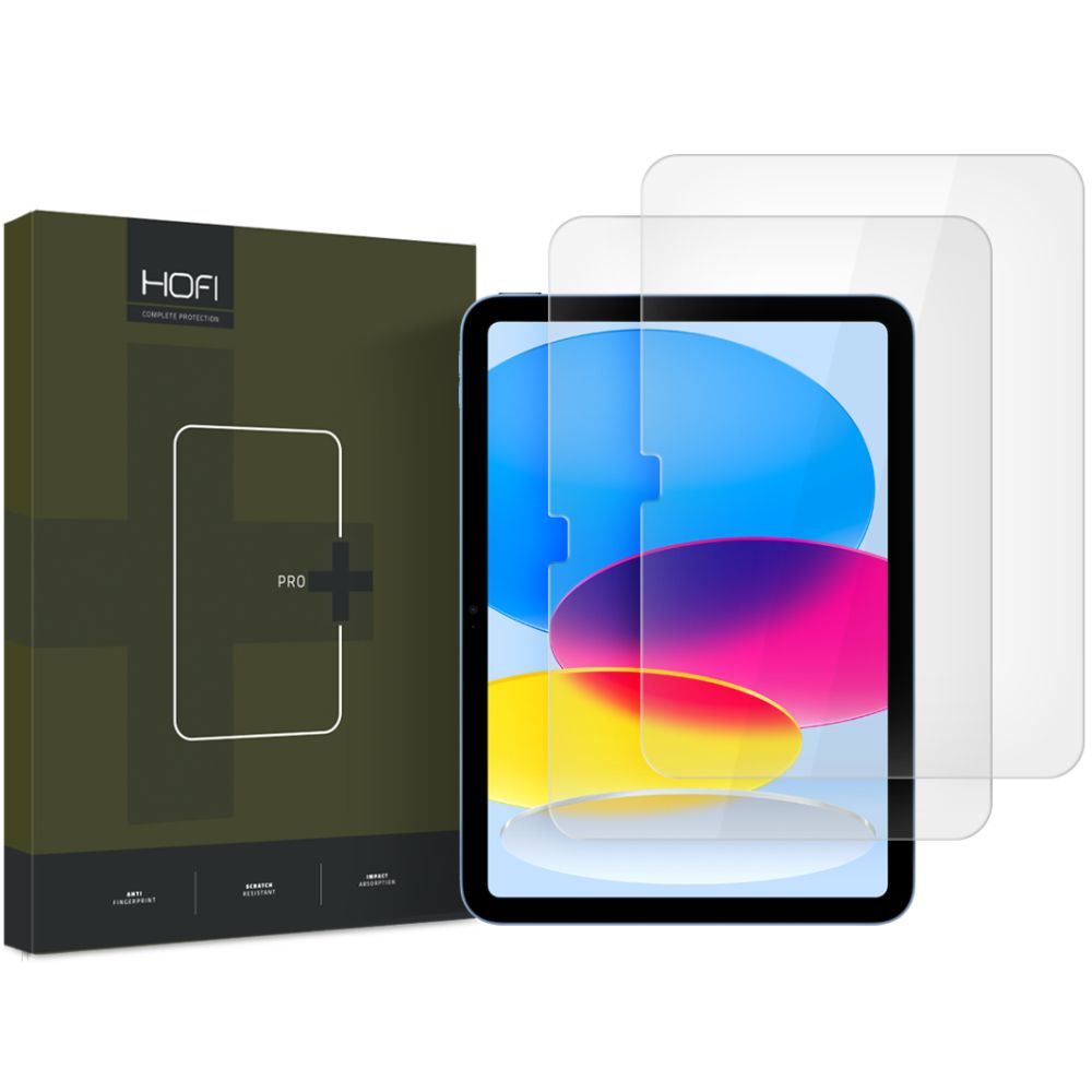HOFI PRO+ képernyővédő fólia Apple iPad (2025) / (2022) készülékhez, edzett üveg, teljes ragasztó, 2 darabos készlet
