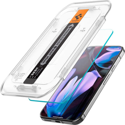 Spigen GlastR EZ FIT védőfólia Google Pixel 9 Pro XL-hez, Edzett üveg, Teljes ragasztás, 2 darabos készlet AGL08445