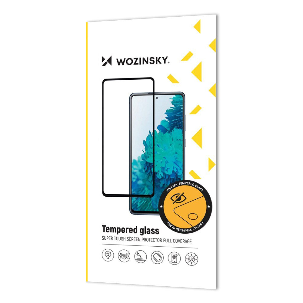 WZK AntiSpy Privacy képernyővédő fólia Apple iPhone 16 Pro Max készülékhez, edzett üveg, teljes ragasztófelület