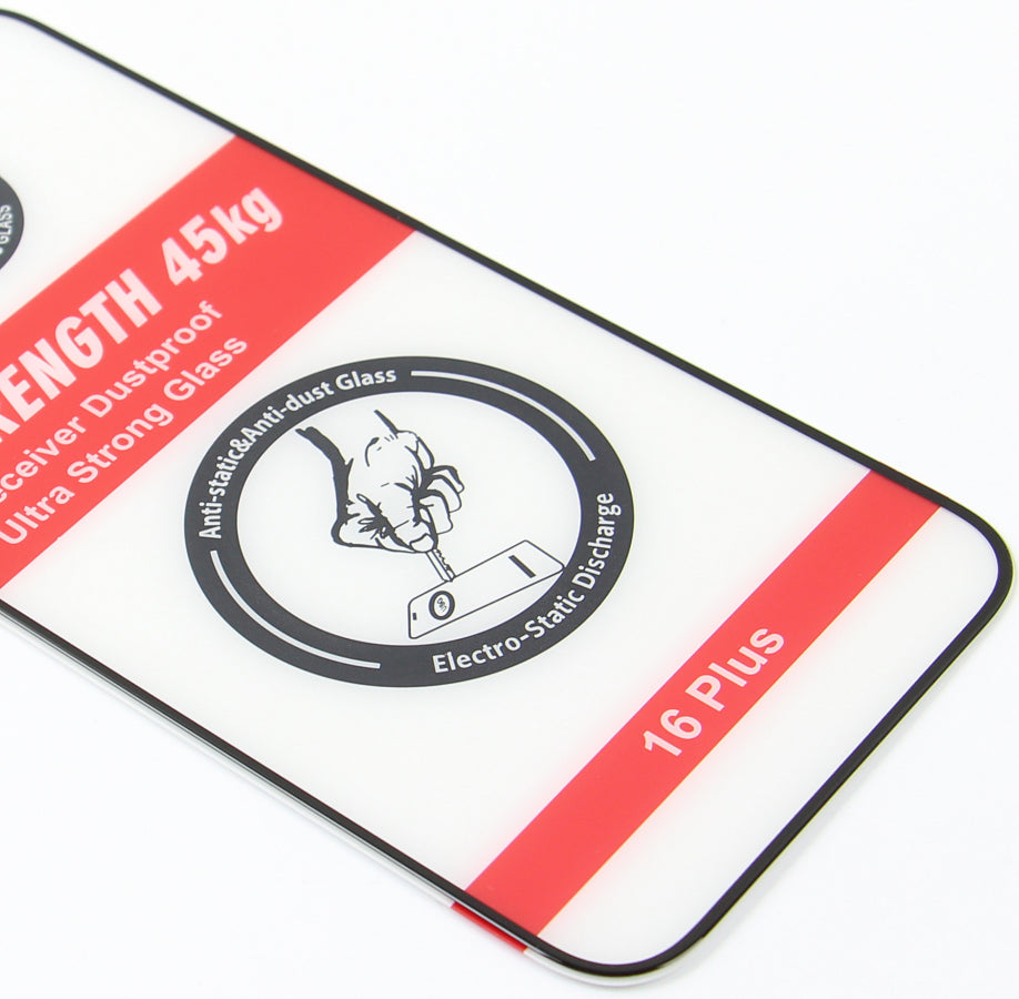OEM Ultra Strong 45KG képernyővédő fólia Samsung Galaxy A54 A546-hoz, edzett üveg, teljes ragasztó, 2.5D, fekete